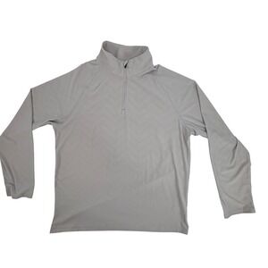 Gerry Mens tan Performance Quarter‎ Zip Long Sleeve Pullover Shirt Top Size L